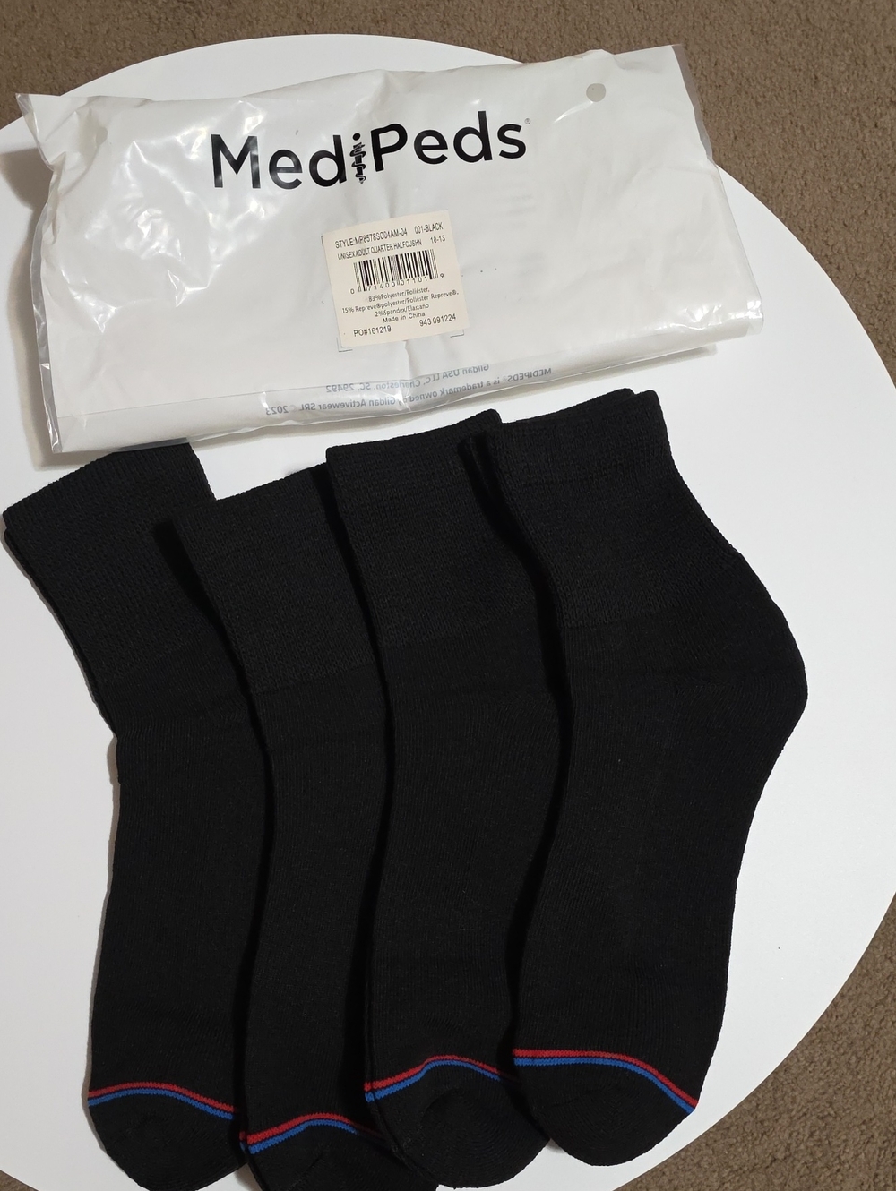 Men’s Black Ankle Socks – 4 Pack